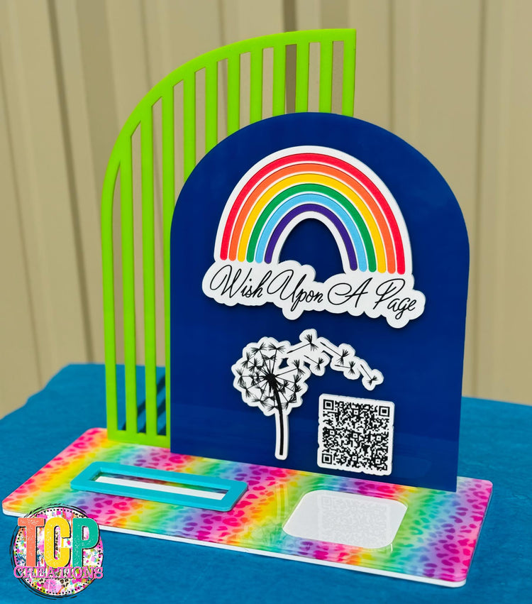Customizable Vendor Sign With Business Card Holder Base